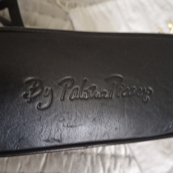 PALOMA PICASSO Leather  "X" Shoulder Bag + Belt SET black gold + BONUS earrings - Picture 8 of 10